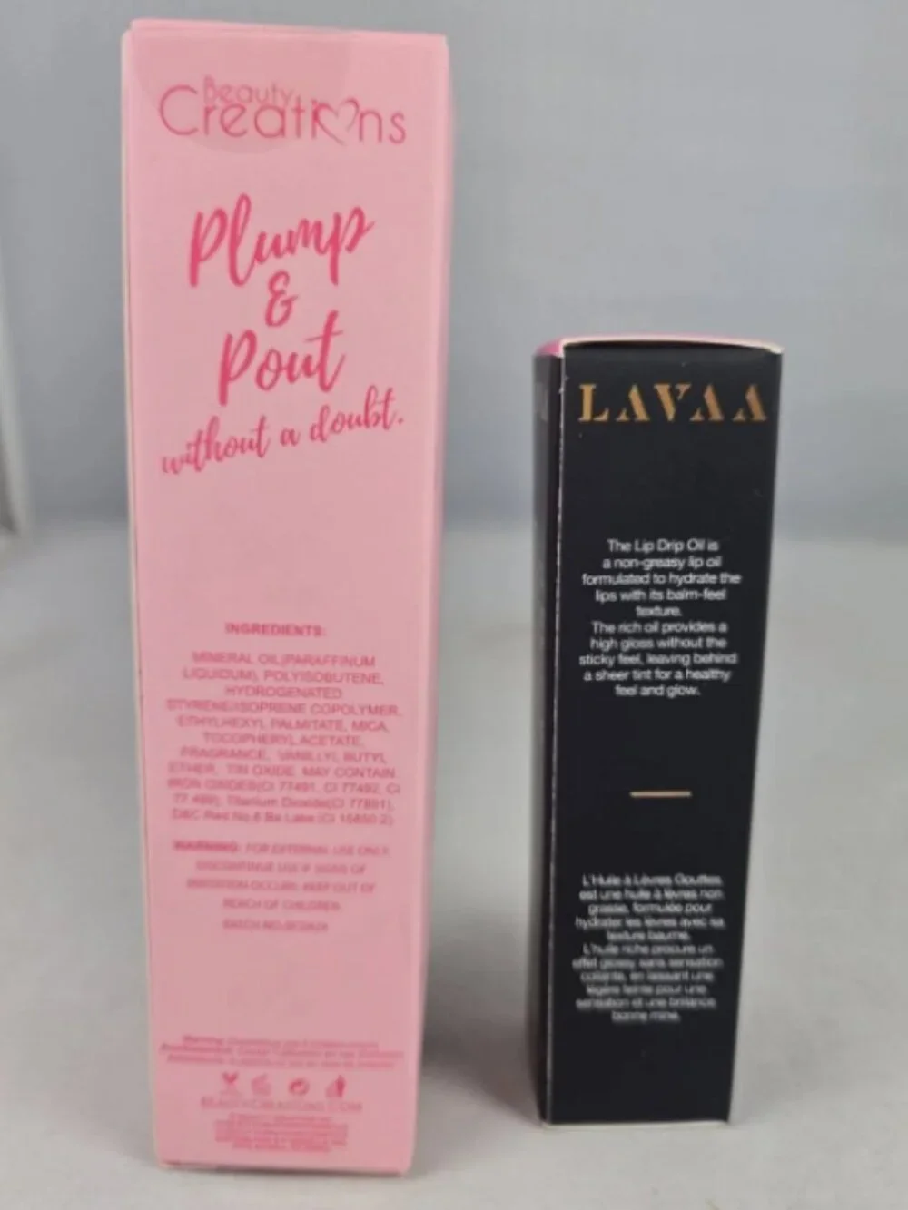 NEW Lip Bundle Lavaa Drip Oil Bubblegum & Beauty Creations Plump & Pout Blaze